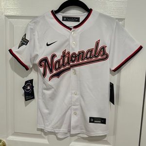 NWT Genuine MLB Nationals World Series youth Jersey